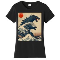 Hokusai The Great Kaiju Off Kanagawa Vintage Japanese Art Women's T-Shirt