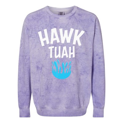 Hawk Tuah Colorblast Crewneck Sweatshirt