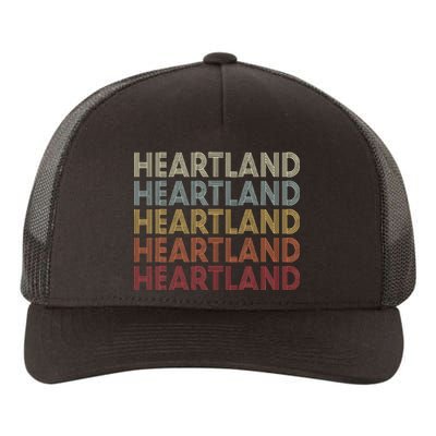 Heartland Texas Heartland Tx Vintage Text Yupoong Adult 5-Panel Trucker Hat