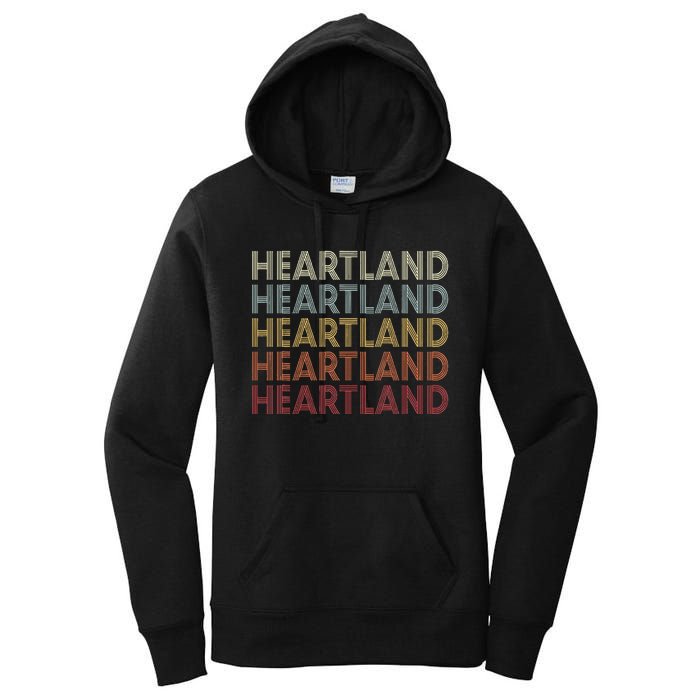 Heartland Texas Heartland Tx Vintage Text Women's Pullover Hoodie