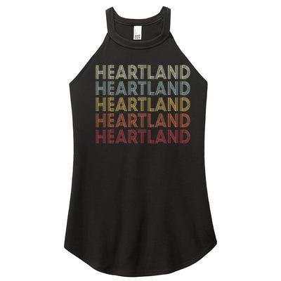 Heartland Texas Heartland Tx Vintage Text Women’s Perfect Tri Rocker Tank