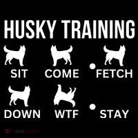 Husky Training Husky Dog Tricks Full-Length Apron With Pockets