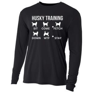 Husky Training Husky Dog Tricks Cooling Performance Long Sleeve Crew