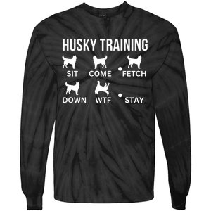 Husky Training Husky Dog Tricks Tie-Dye Long Sleeve Shirt