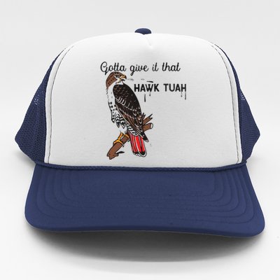 Hawk Tuah Humor Funny Trucker Hat