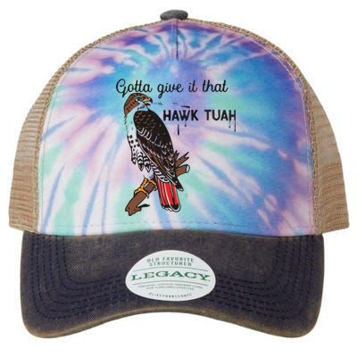 Hawk Tuah Humor Funny Legacy Tie Dye Trucker Hat