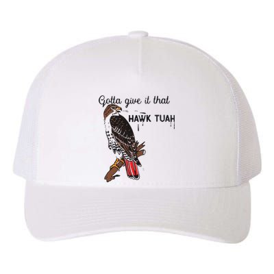 Hawk Tuah Humor Funny Yupoong Adult 5-Panel Trucker Hat