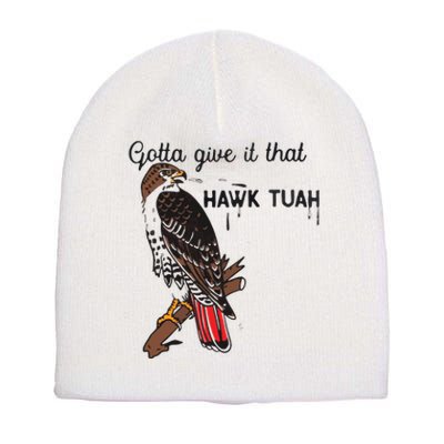 Hawk Tuah Humor Funny Short Acrylic Beanie