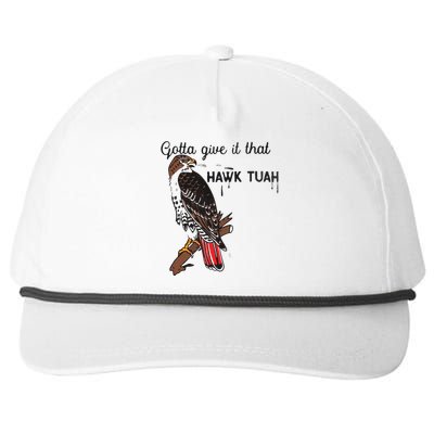 Hawk Tuah Humor Funny Snapback Five-Panel Rope Hat