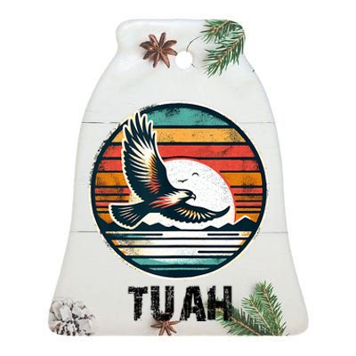 Hawk Tuah Hawk Tush Ceramic Bell Ornament