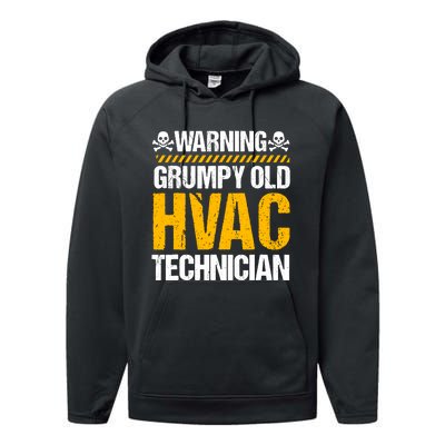 Hvac Technician Hvacr Tech Work Mechanic Installer Service Performance Fleece Hoodie