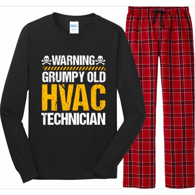 Hvac Technician Hvacr Tech Work Mechanic Installer Service Long Sleeve Pajama Set