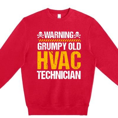 Hvac Technician Hvacr Tech Work Mechanic Installer Service Premium Crewneck Sweatshirt