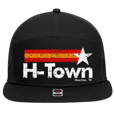 H Town Houston Texas 7 Panel Mesh Trucker Snapback Hat