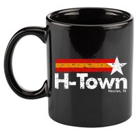 H Town Houston Texas 11oz C Handle Ceramic Mug
