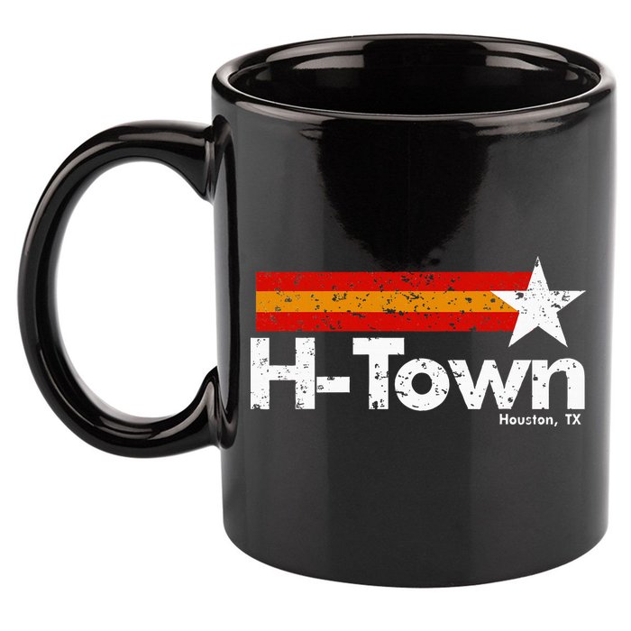 H Town Houston Texas 11oz C Handle Ceramic Mug