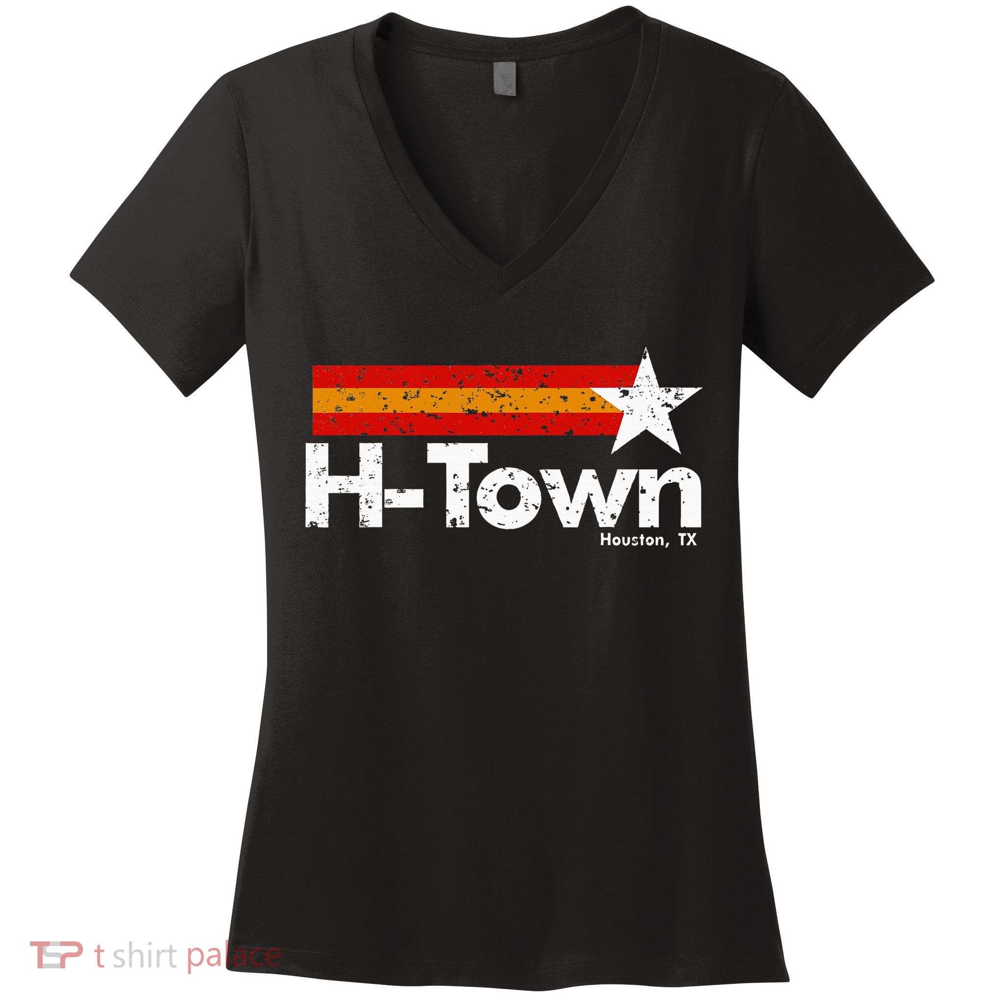 H Town Houston Texas Women's V-Neck T-Shirt