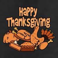 Happy Thanksgiving Holiday Festive Turkey 7 Panel Mesh Trucker Snapback Hat