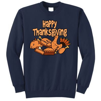 Happy Thanksgiving Holiday Festive Turkey Tall Sweatshirt