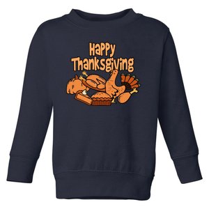 Happy Thanksgiving Holiday Festive Turkey Toddler Sweatshirt