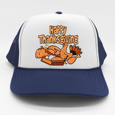 Happy Thanksgiving Holiday Festive Turkey Trucker Hat