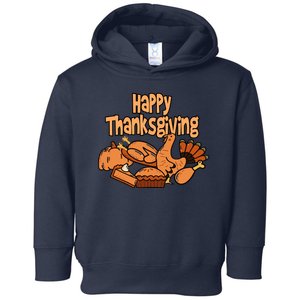 Happy Thanksgiving Holiday Festive Turkey Toddler Hoodie