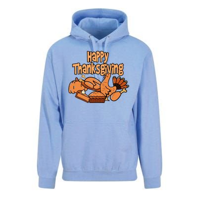 Happy Thanksgiving Holiday Festive Turkey Unisex Surf Hoodie