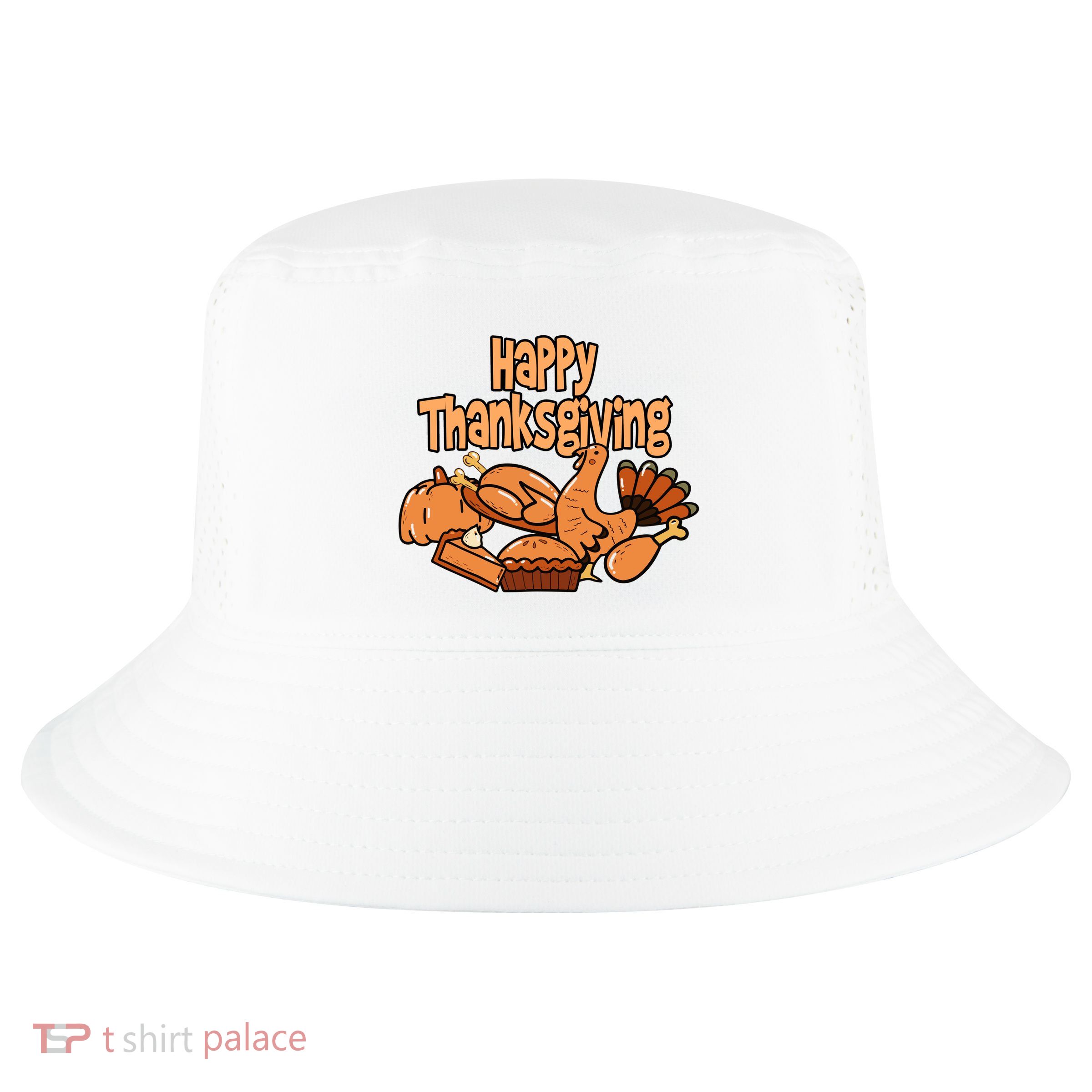 Happy Thanksgiving Holiday Festive Turkey Cool Comfort Performance Bucket Hat