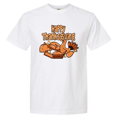 Happy Thanksgiving Holiday Festive Turkey Garment-Dyed Heavyweight T-Shirt