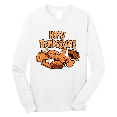 Happy Thanksgiving Holiday Festive Turkey Long Sleeve Shirt