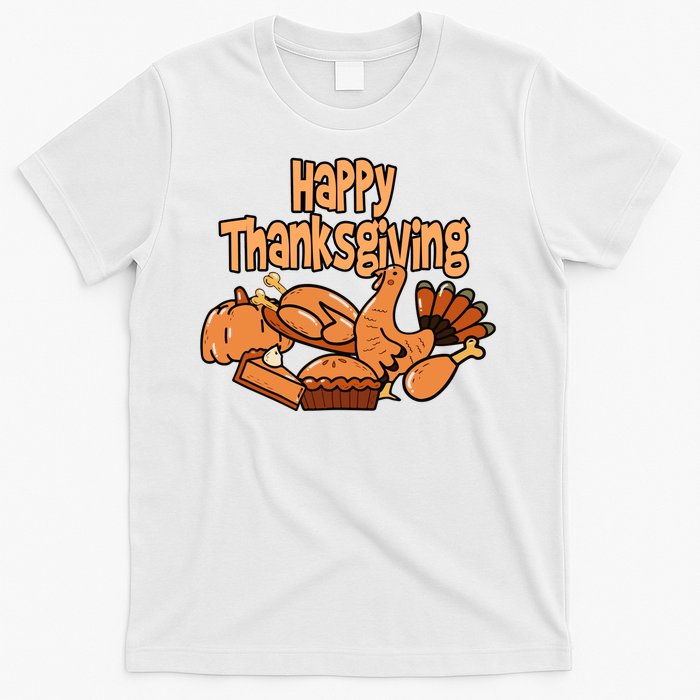 Happy Thanksgiving Holiday Festive Turkey T-Shirt