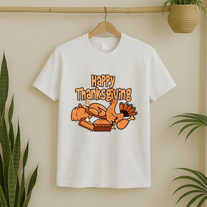 Happy Thanksgiving Holiday Festive Turkey T-Shirt