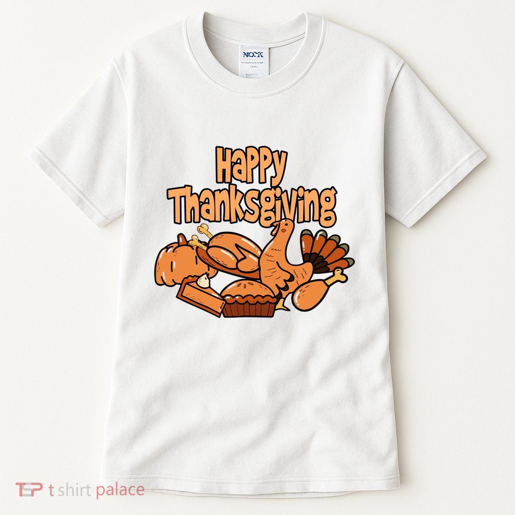Happy Thanksgiving Holiday Festive Turkey Tall T-Shirt