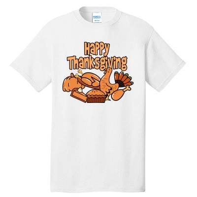 Happy Thanksgiving Holiday Festive Turkey Tall T-Shirt