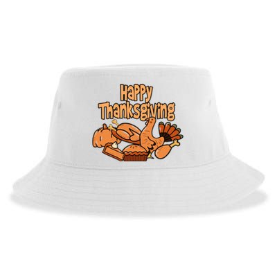 Happy Thanksgiving Holiday Festive Turkey Sustainable Bucket Hat