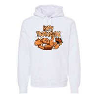 Happy Thanksgiving Holiday Festive Turkey Premium Hoodie