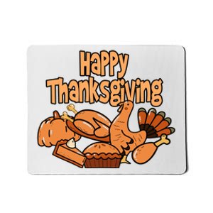 Happy Thanksgiving Holiday Festive Turkey Mousepad