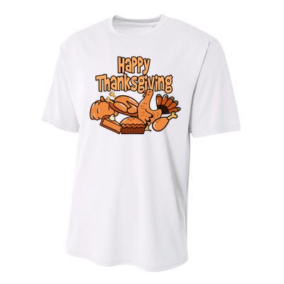 Happy Thanksgiving Holiday Festive Turkey Performance Sprint T-Shirt