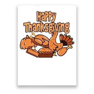 Happy Thanksgiving Holiday Festive Turkey Poster