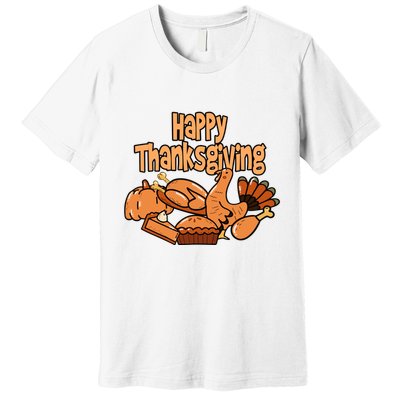 Happy Thanksgiving Holiday Festive Turkey Premium T-Shirt