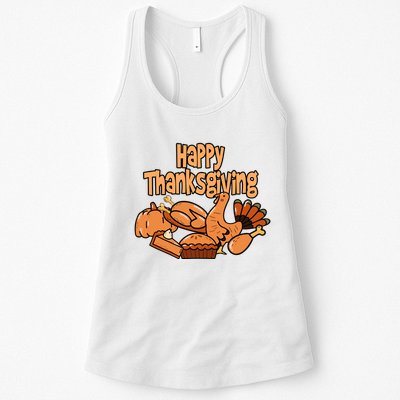 Happy Thanksgiving Holiday Festive Turkey Womens Tank Top