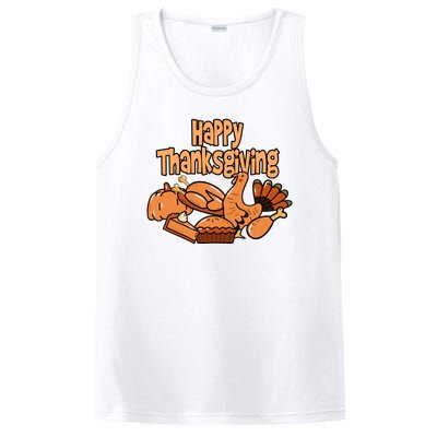 Happy Thanksgiving Holiday Festive Turkey PosiCharge Competitor Tank