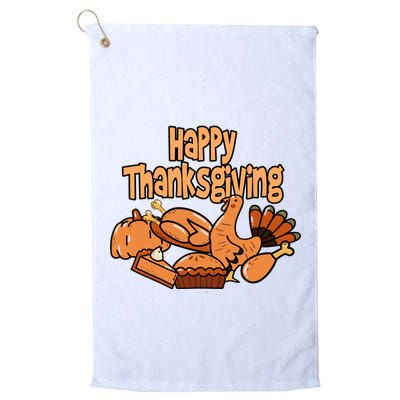 Happy Thanksgiving Holiday Festive Turkey Golf Towel