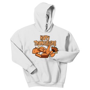 Happy Thanksgiving Holiday Festive Turkey Kids Hoodie