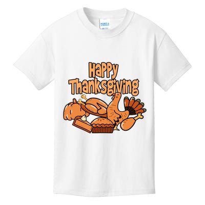 Happy Thanksgiving Holiday Festive Turkey Kids T-Shirt