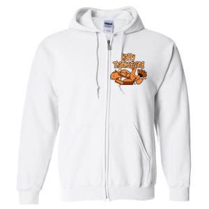 Happy Thanksgiving Holiday Festive Turkey Full Zip Hoodie