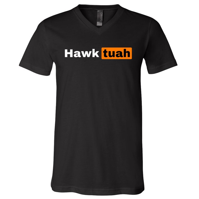 Hawk Tuah V-Neck T-Shirt