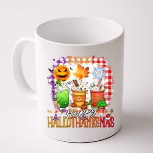 Halloween Thanksgiving Happy Hallothanksmas Coffee Latte Great Gift Coffee Mug