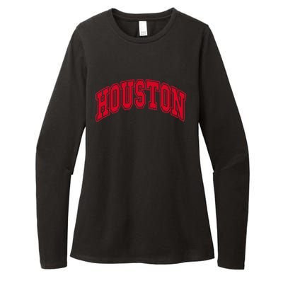 Houston Throwback Womens CVC Long Sleeve Shirt