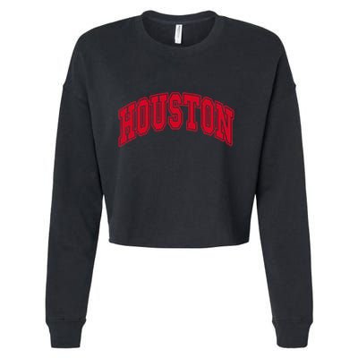 Houston Throwback Cropped Pullover Crew